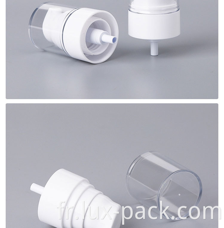 Appuyez sur la tête de pompe à couvercle complet Plasme Emballage Cosmetic Plastic
